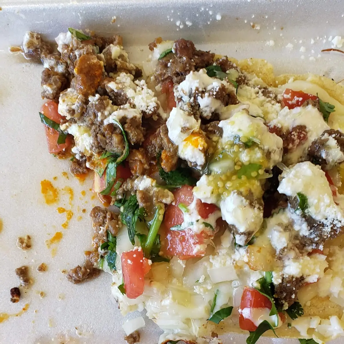 Huarache De Carne Molida