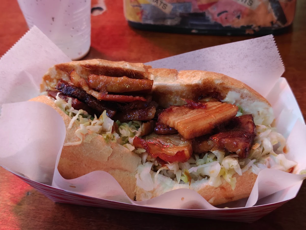 Glazed Pork Belly Poboy