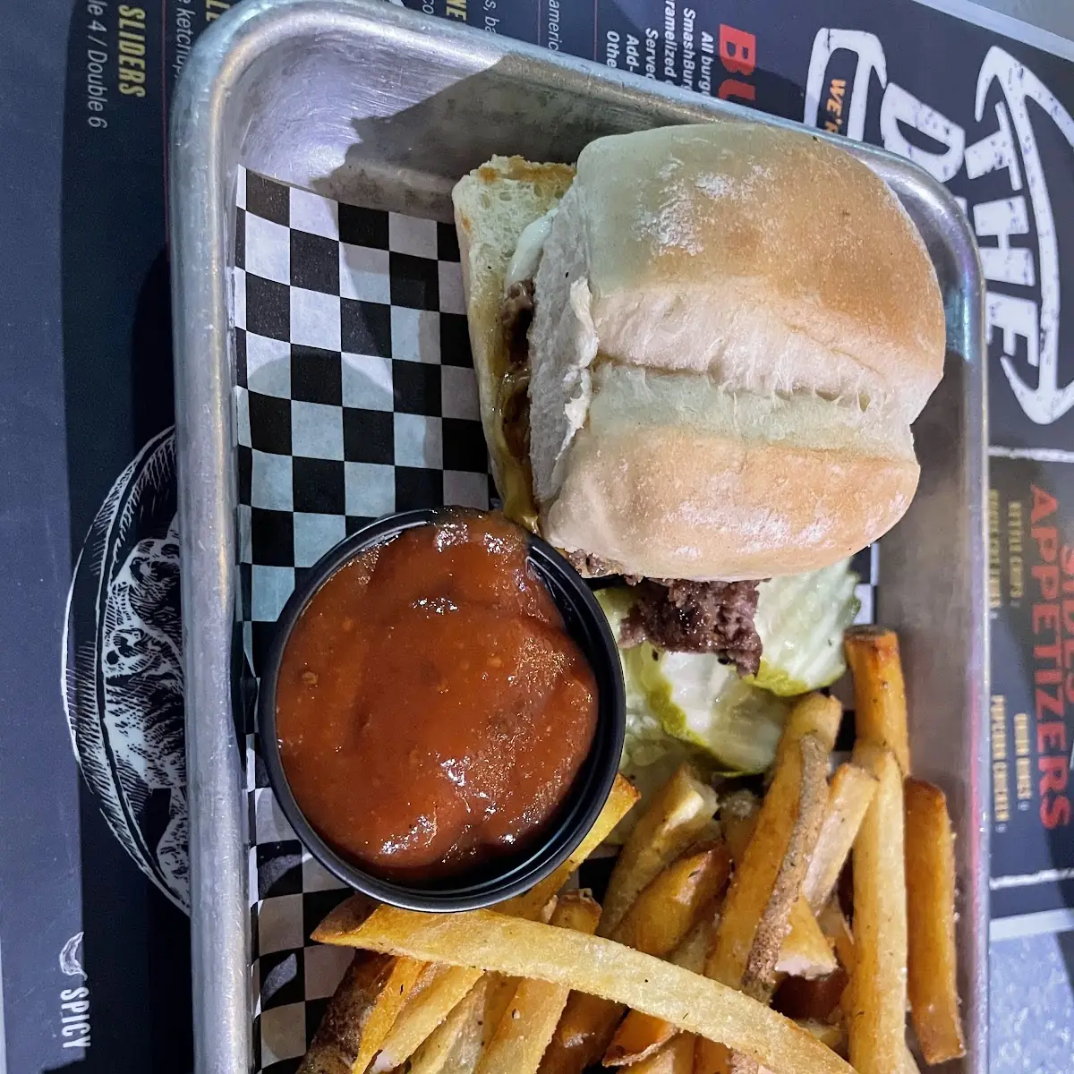 Slider and Fries