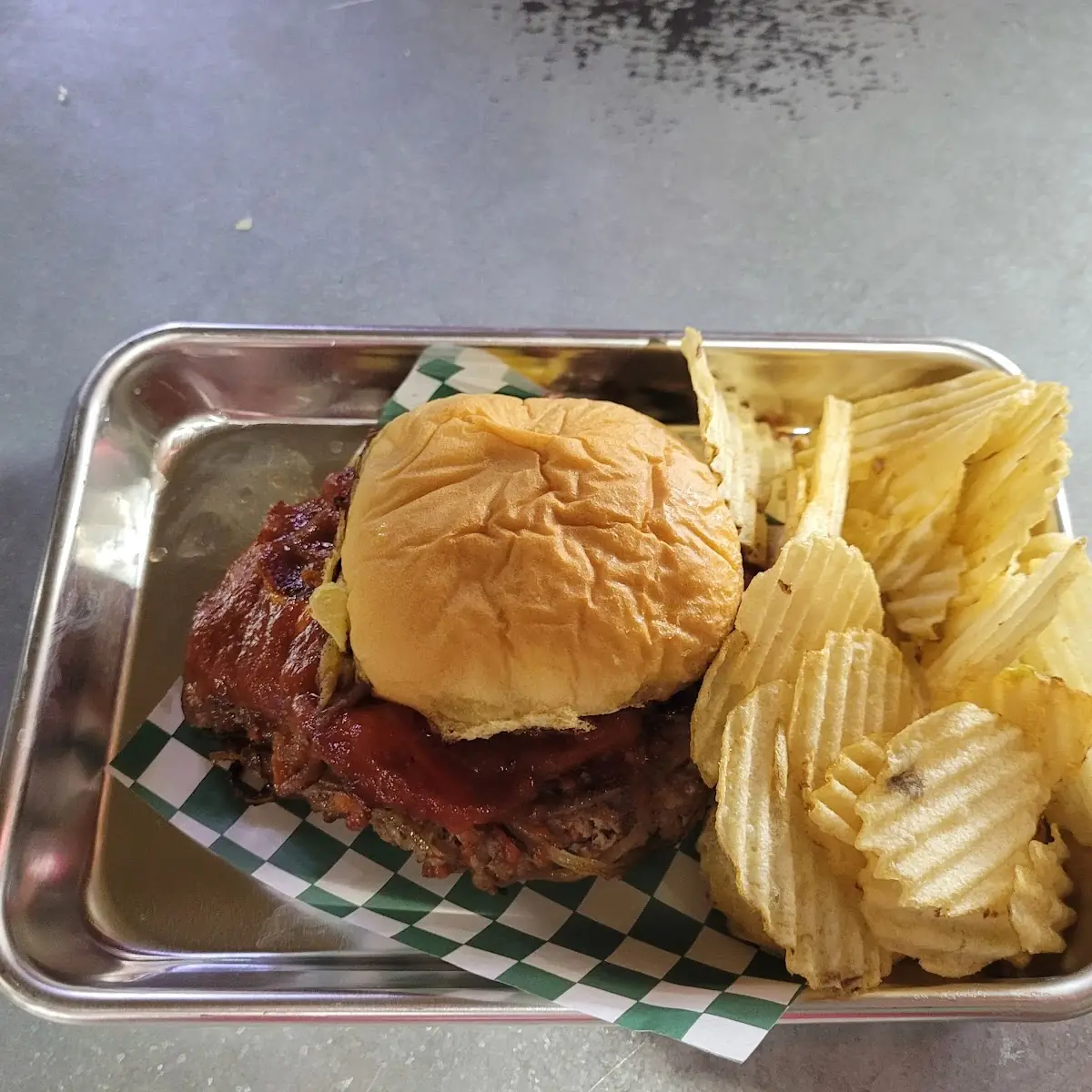 Spicy BBQ Burger Diff View