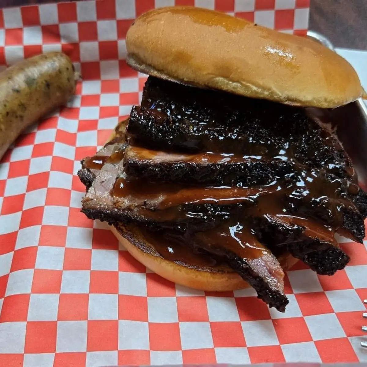 Home Made Beef Link Sandwich