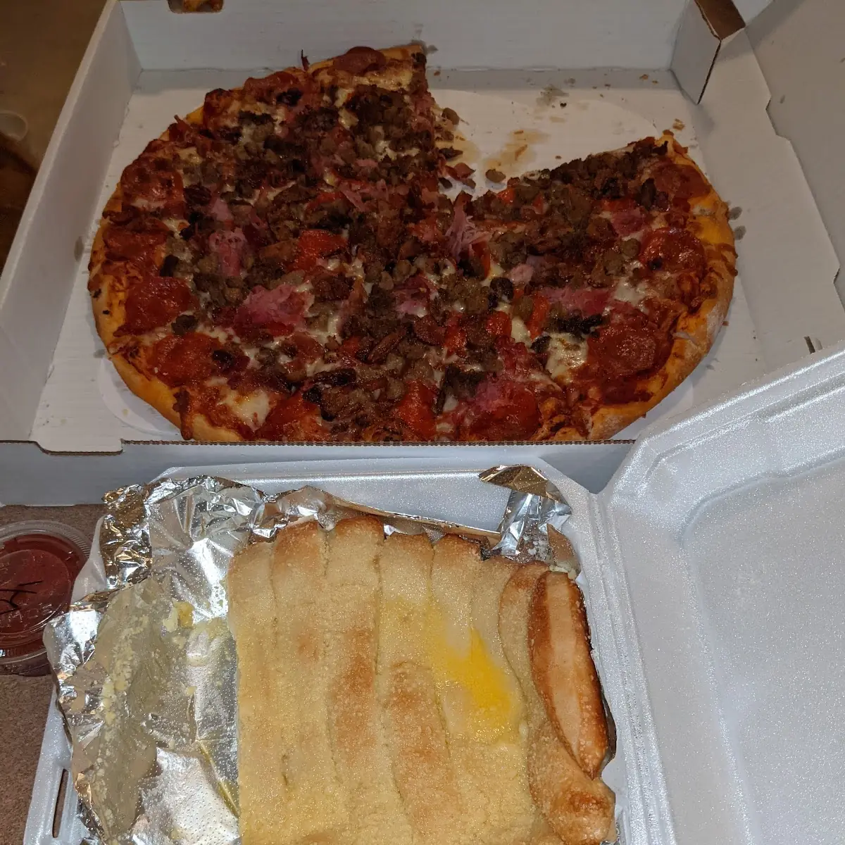 Pizza and Bread Sticks