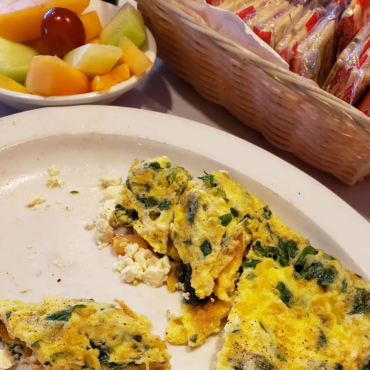 Spinach and Feta Cheese Omelette