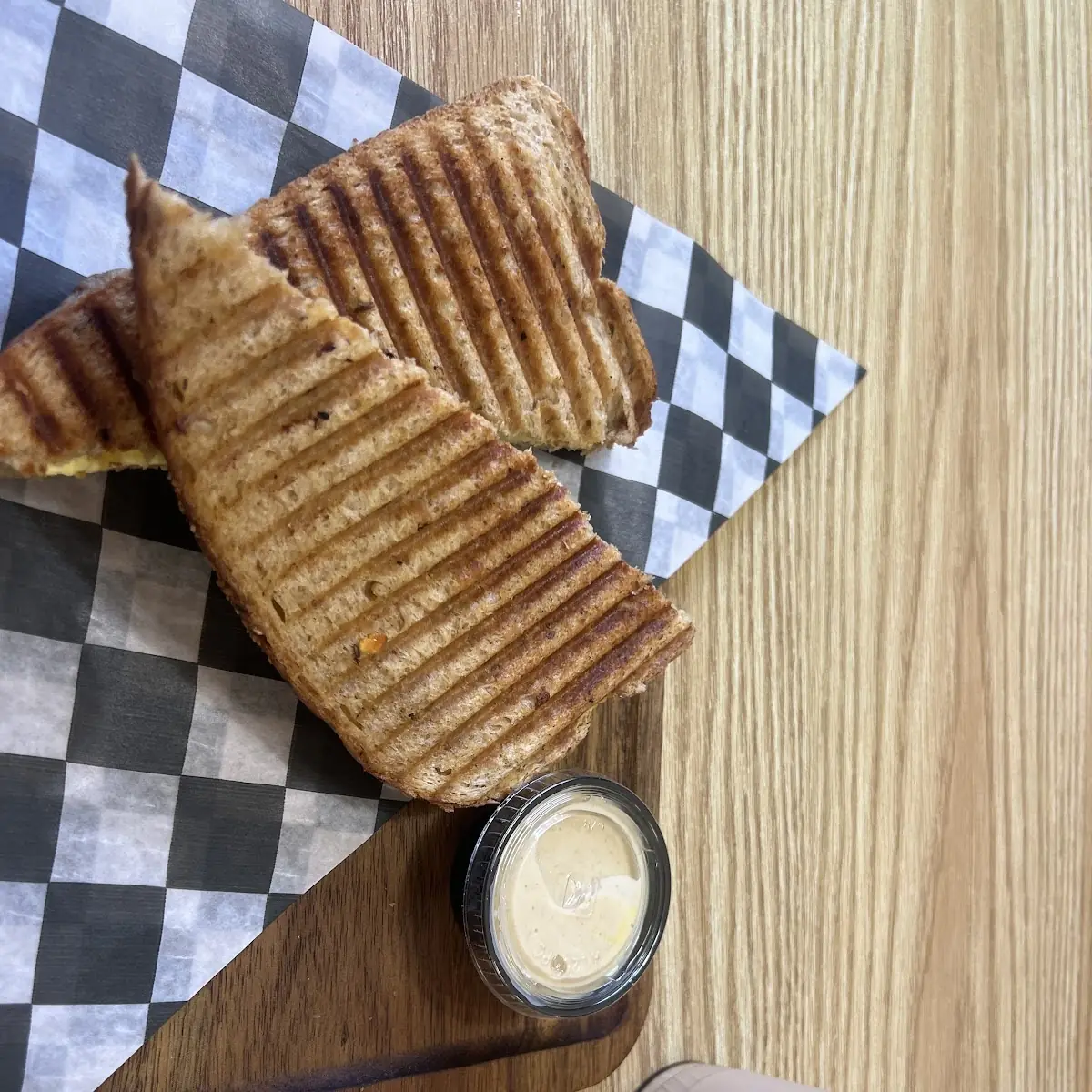 Grilled Cheese Sandwich and Coffee