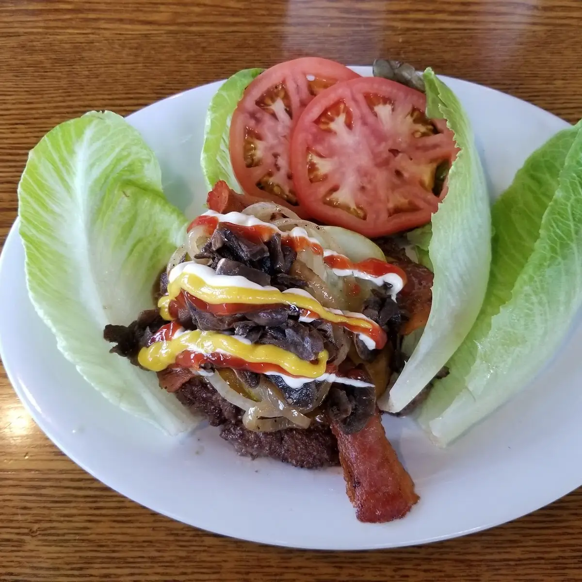 Burger with Cheddar Cheese and Bacon