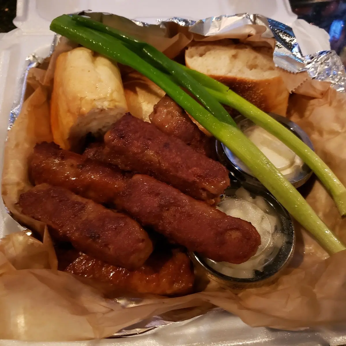 Cevapi Plate to Go Potato Salad not Pictured