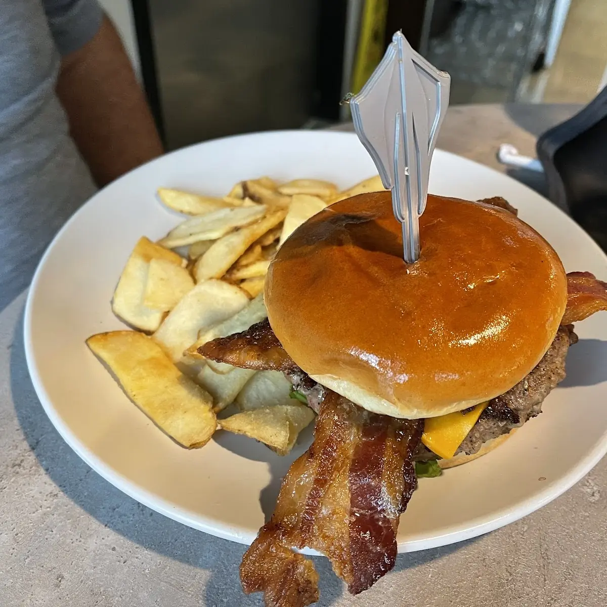 Burger with French Fries
