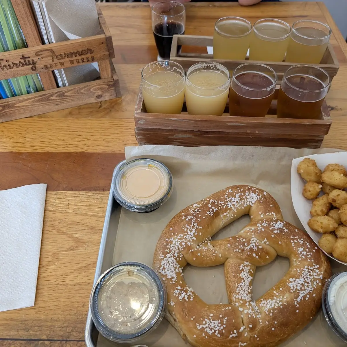 Soft Pretzel with Cheese Curds