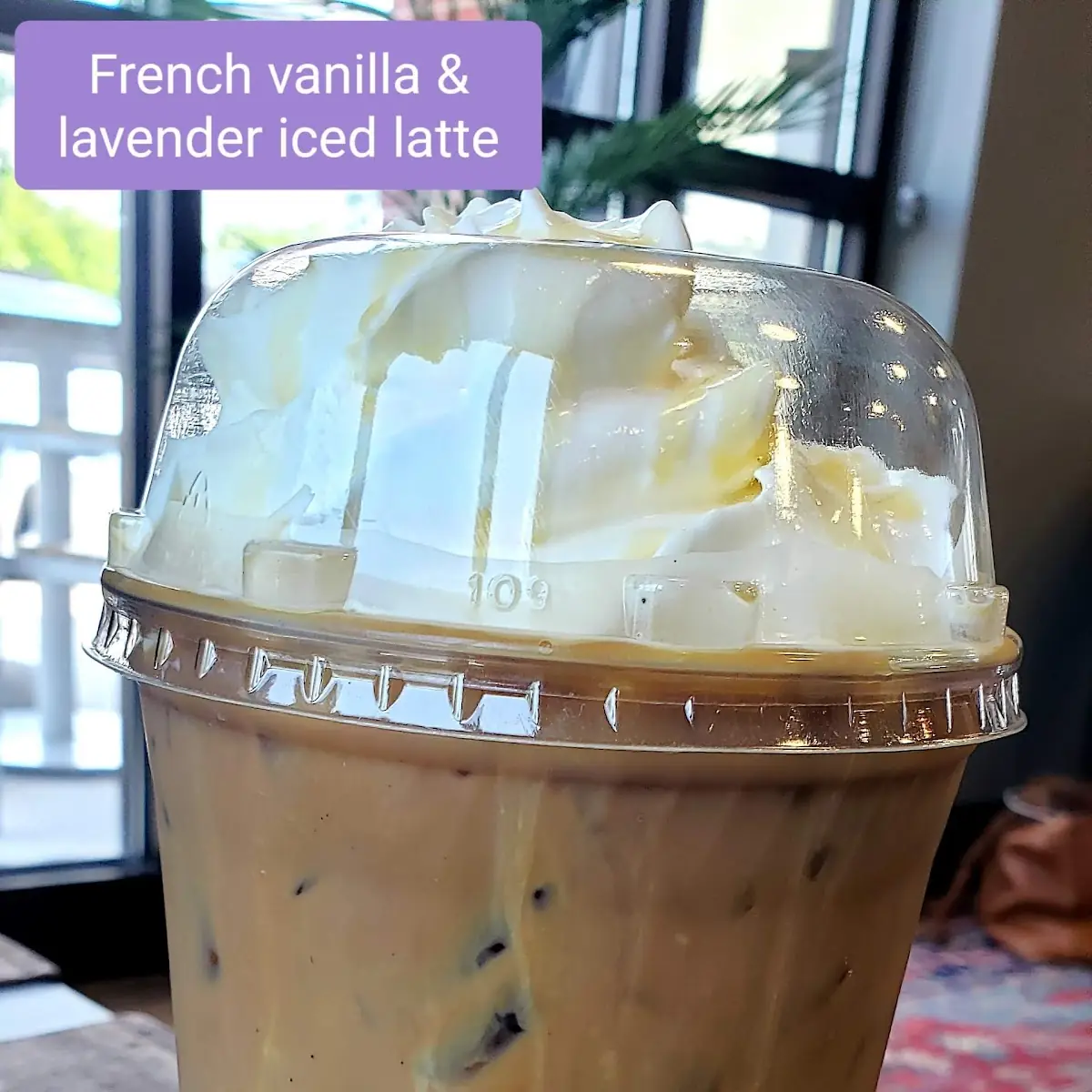French Vanilla and Lavender Iced Latte
