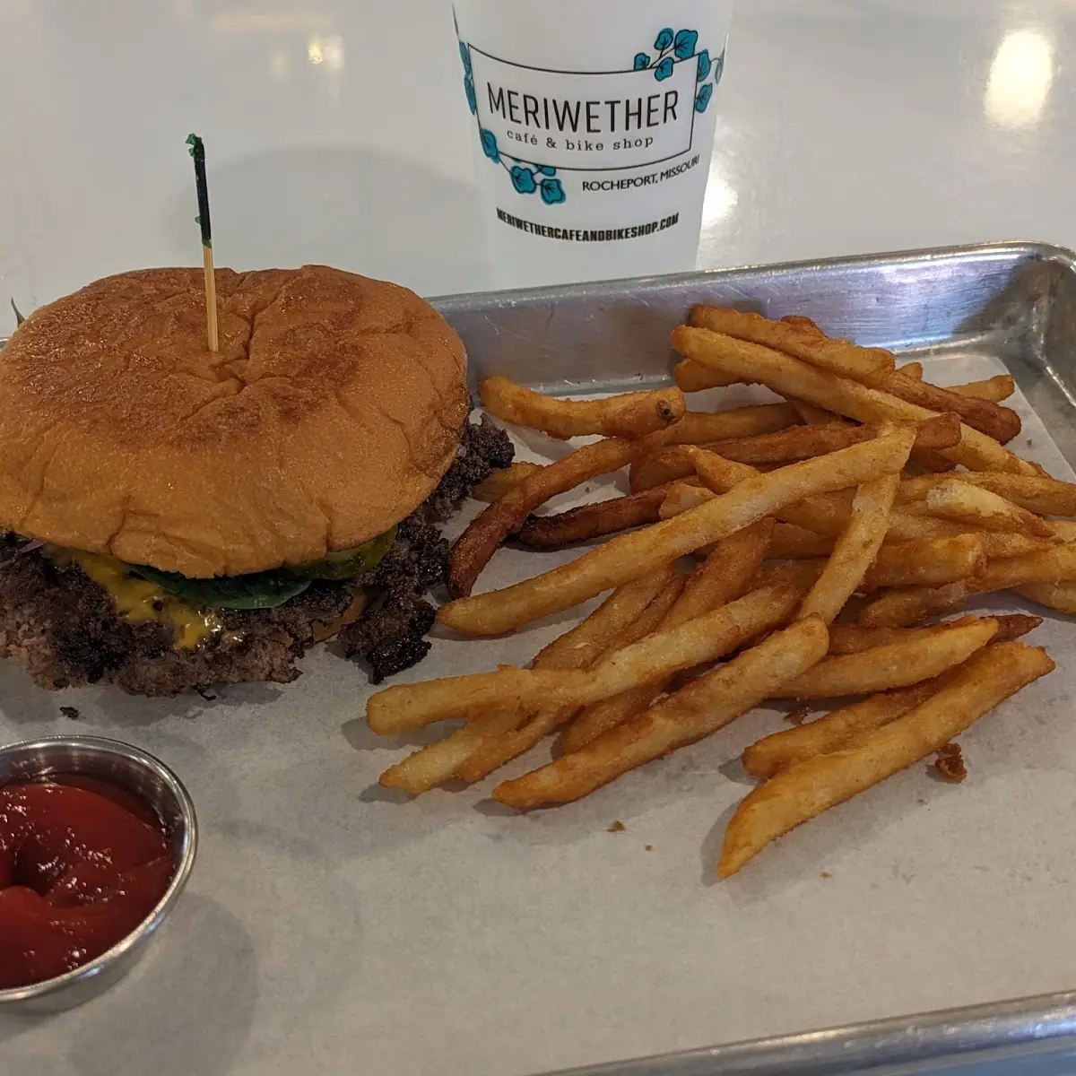 Black Bean Burger and Fries