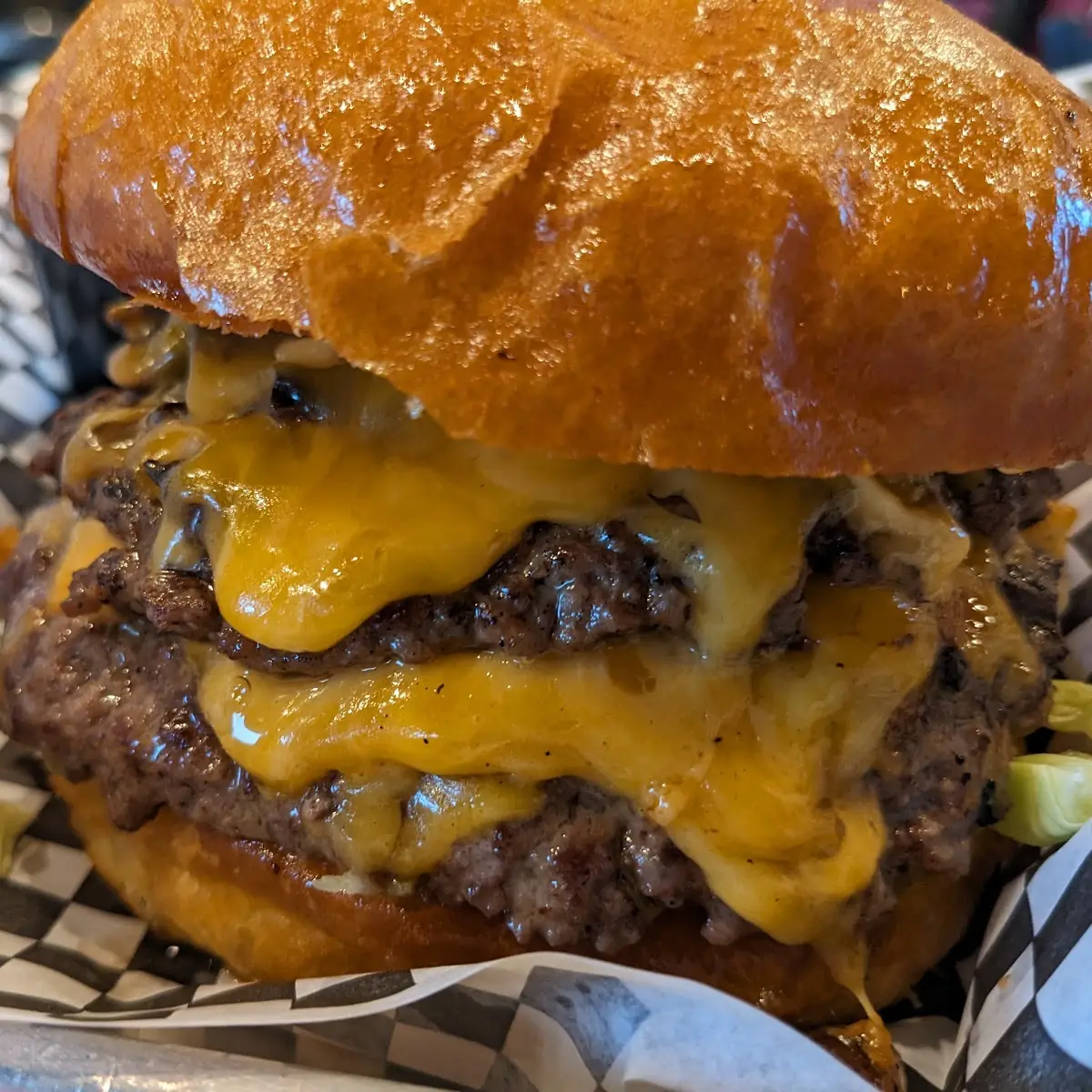 Boom Boom Mushroom Cheddar Bacon Burger