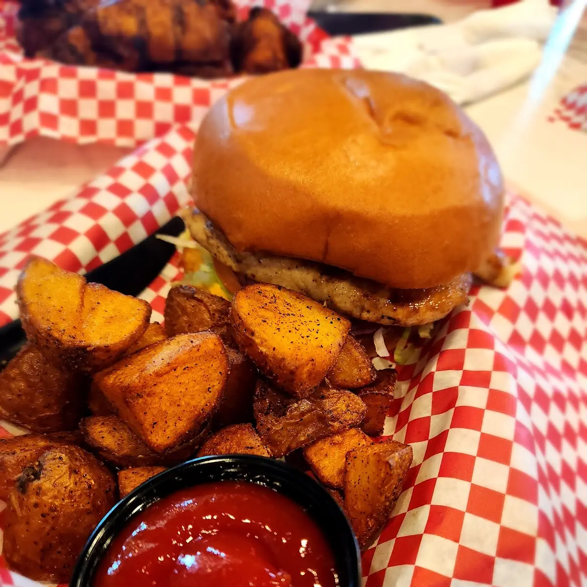 Cheese Burger and Fries