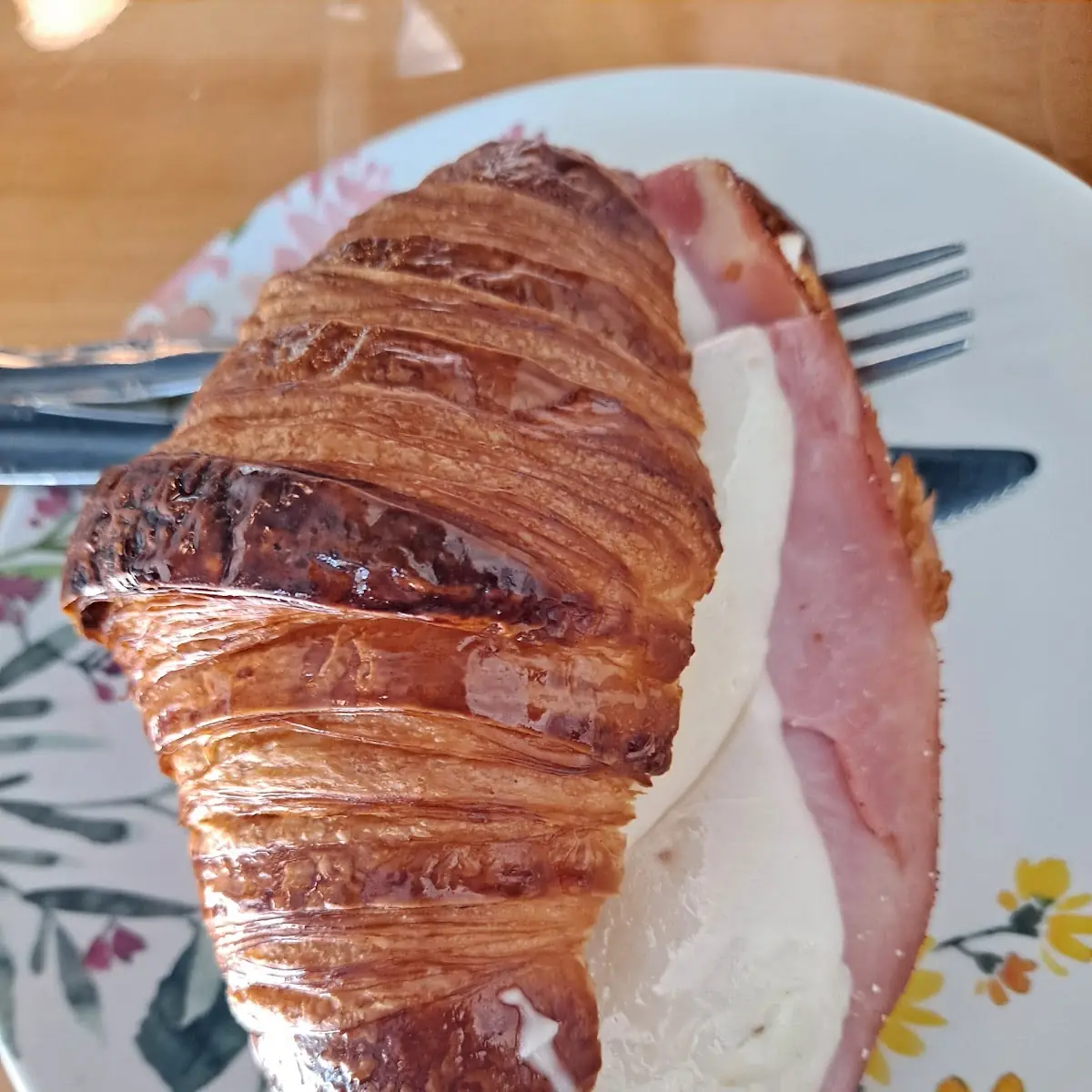 Croissant Breakfast Sandwich with Ham