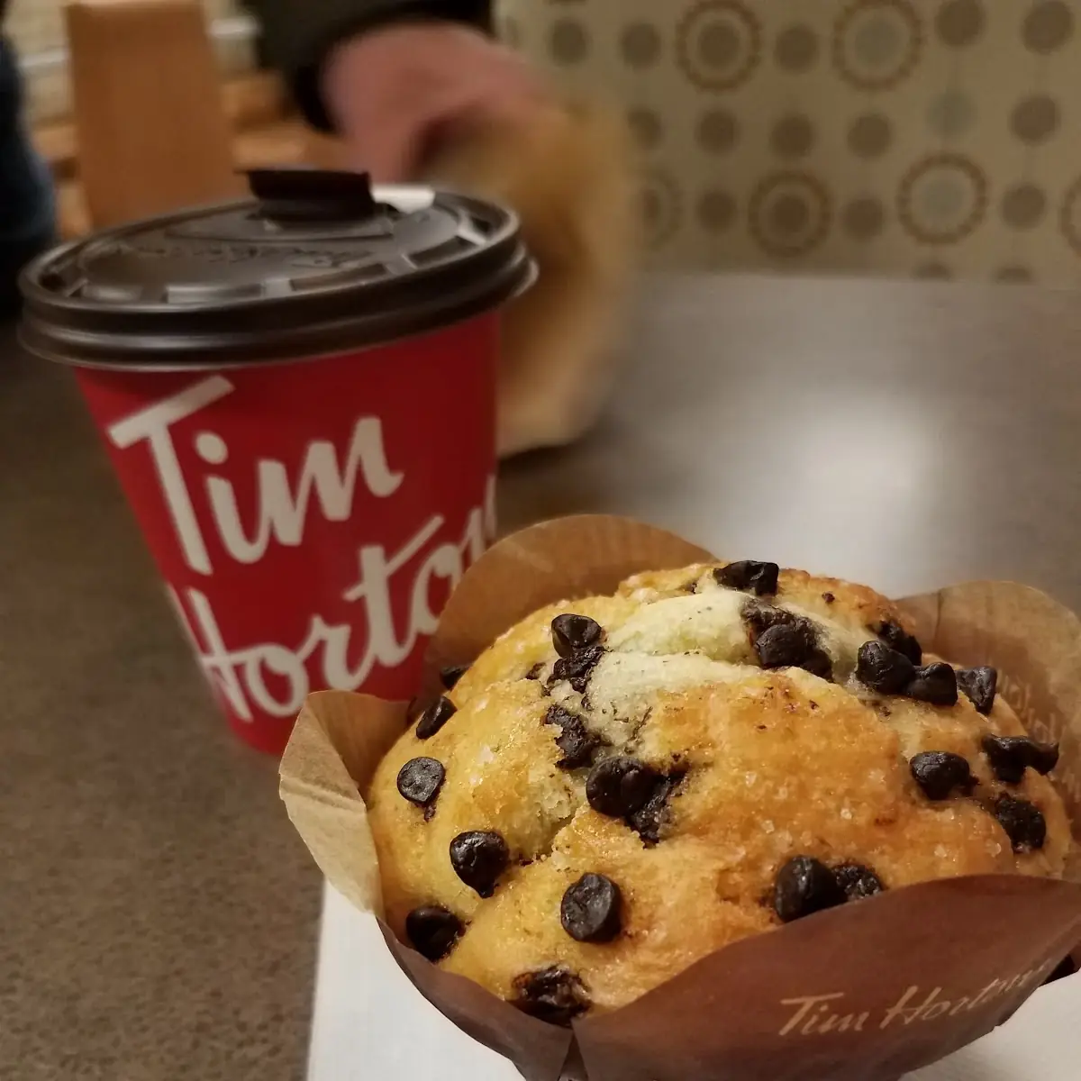 Coffee and Chocolate Chip Muffin