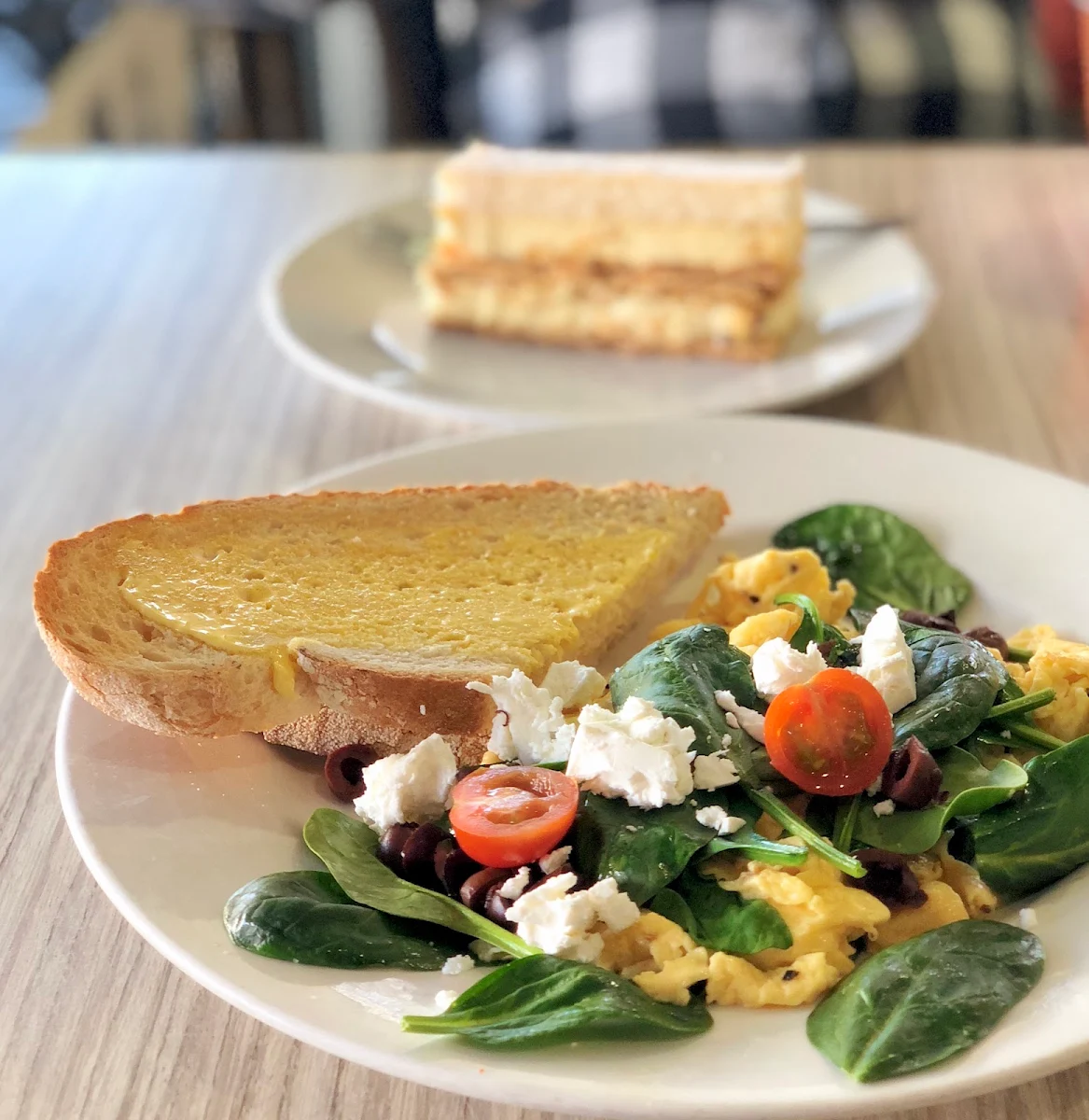 Spinach Feta Scrambled Eggs Yummy, Clocktower Cafe|Catering