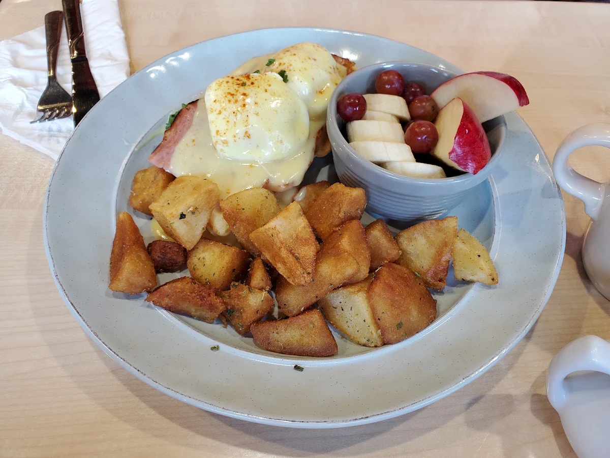 Eggs Benedict on Waffles, Rise N' Shine - Forest Lawn