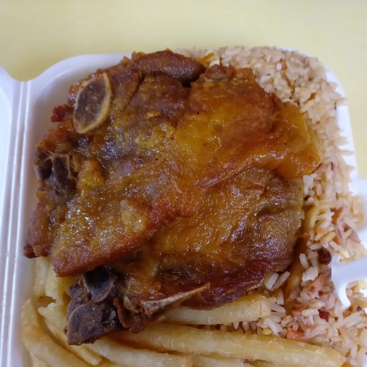 Pork Chops with Fried Rice