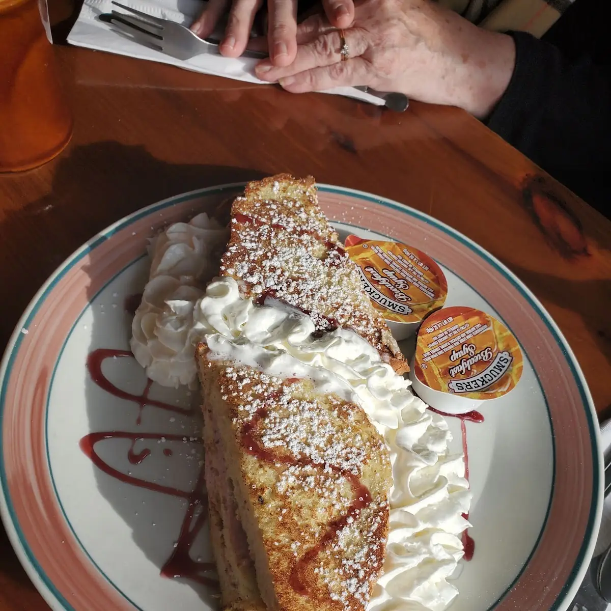 Raspberry Cream Cheese Stuffed French Toast
