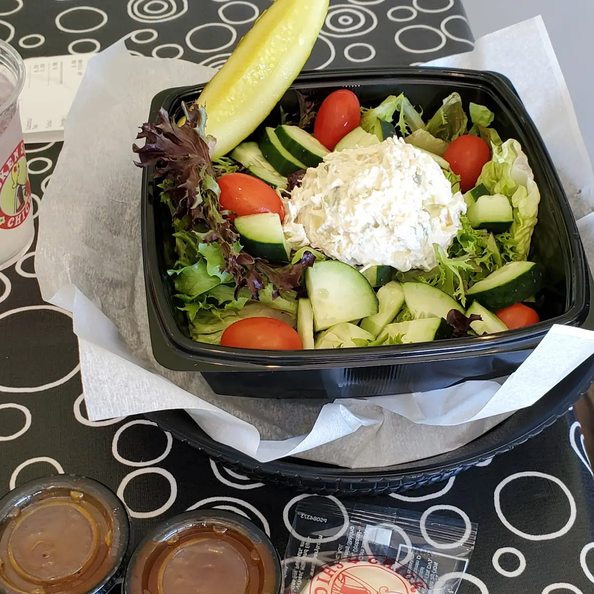 Green Salad with Classic Chicken Salad