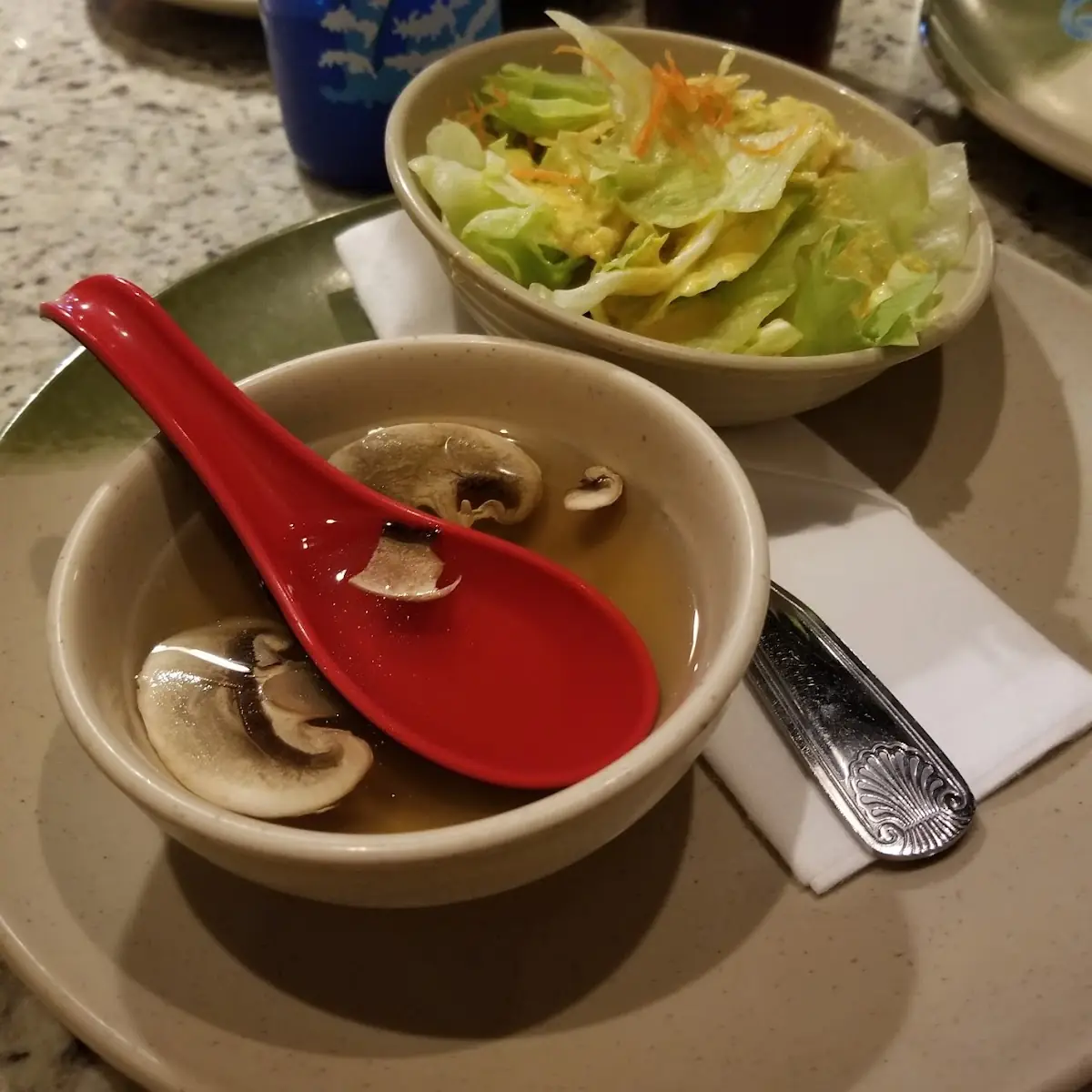 Miso Soup with Ginger Salad