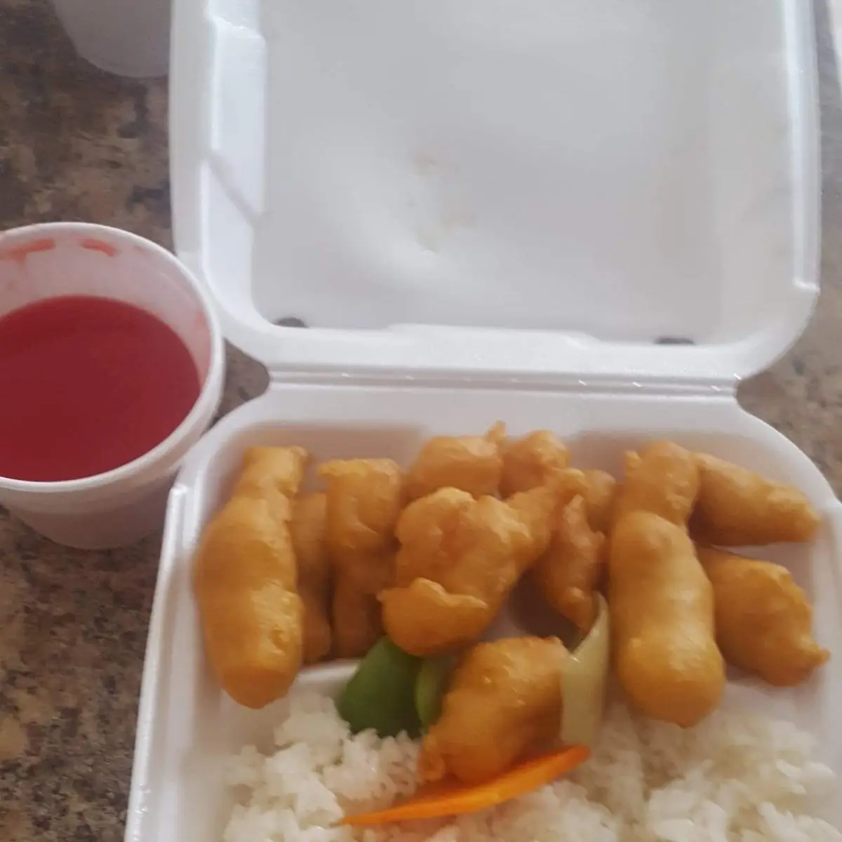 Sweet and Sour Chicken with Steamed Rice