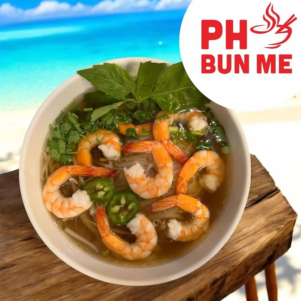 Pho Jumbo Shrimp-Phở Tôm