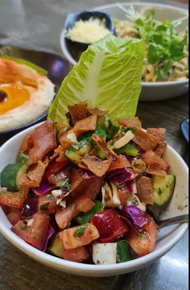Fattoush, Brimo's Cafe & Restaurant & Merrylands Charcoal Chicken