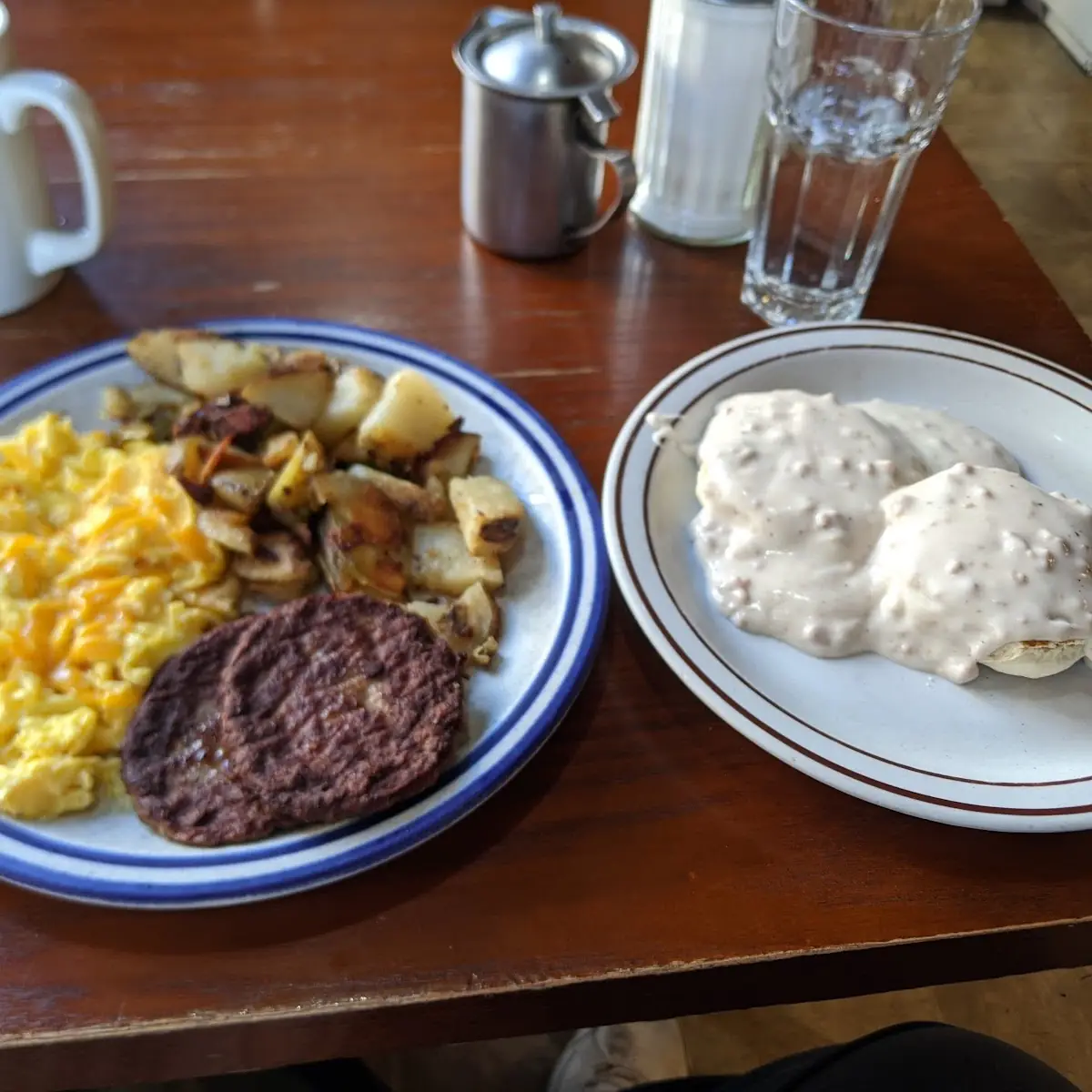 Biscuits and Gravy Scrambled Eggs w Cheese