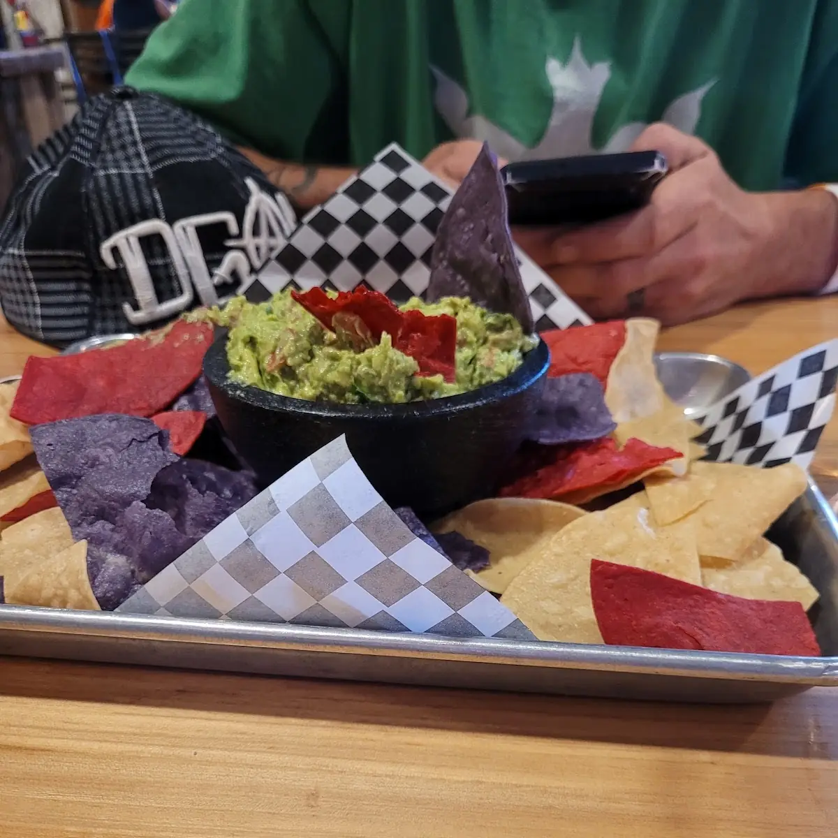 Guacamole Dip-W Tri-Colored Tortilla Chips
