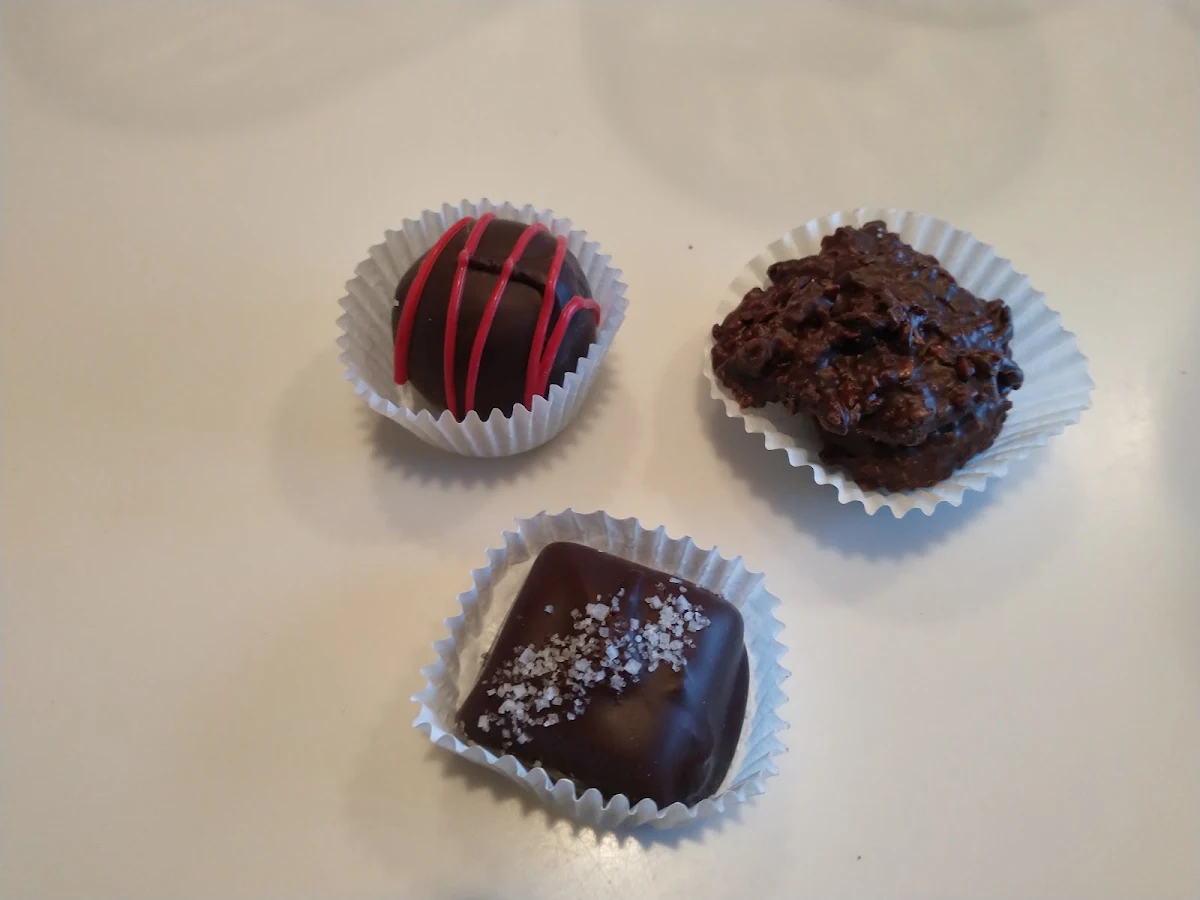 Raspberry Truffle Dark Chocolate Haystack and Salted Carmel