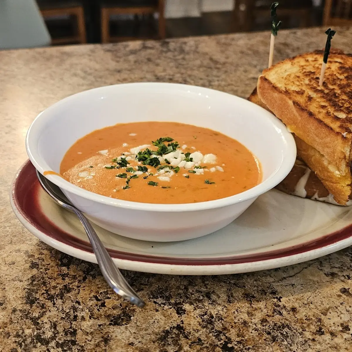 5 Cheese Grilled Cheese and Tomato Bisque