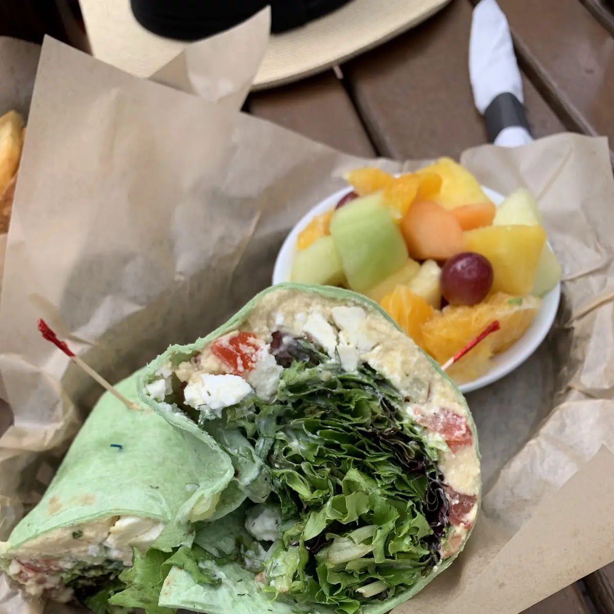 Hanging Garden Hummus Wrap