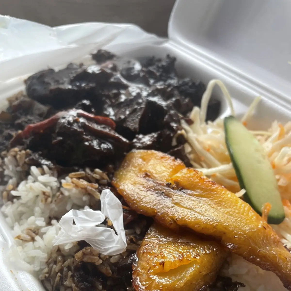 Curry Chicken Rice and Peas Plantain