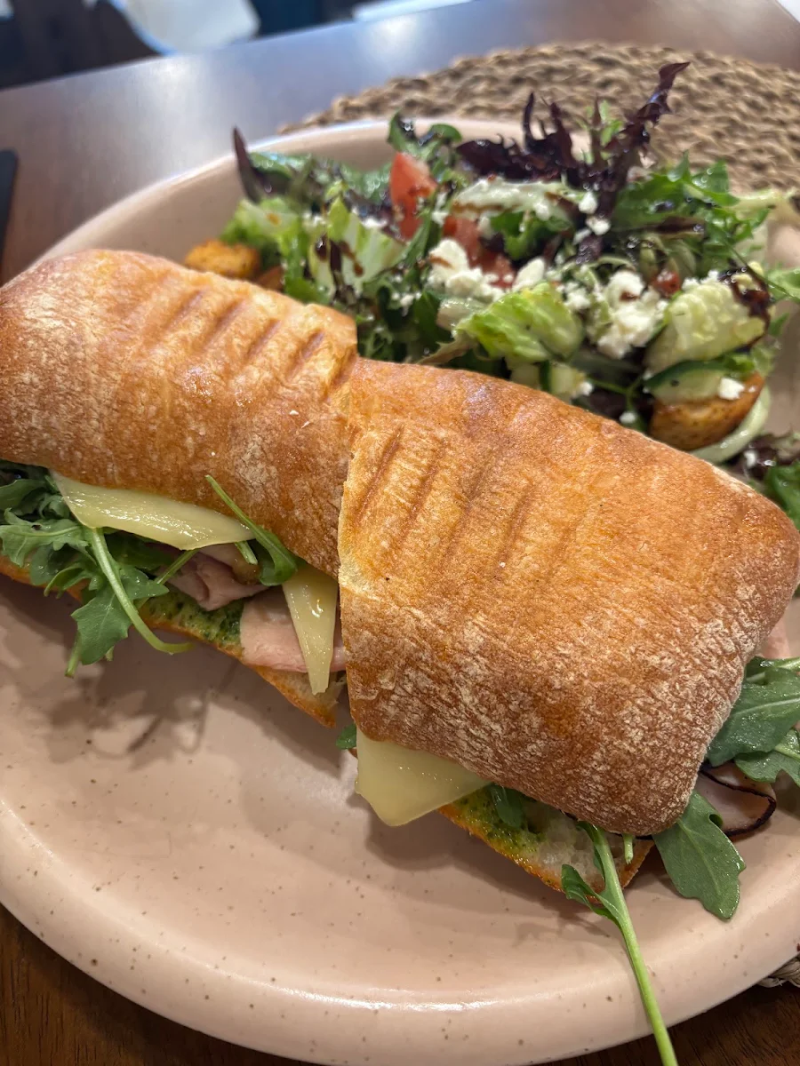 Ciabatta Sandwich with Side Salad