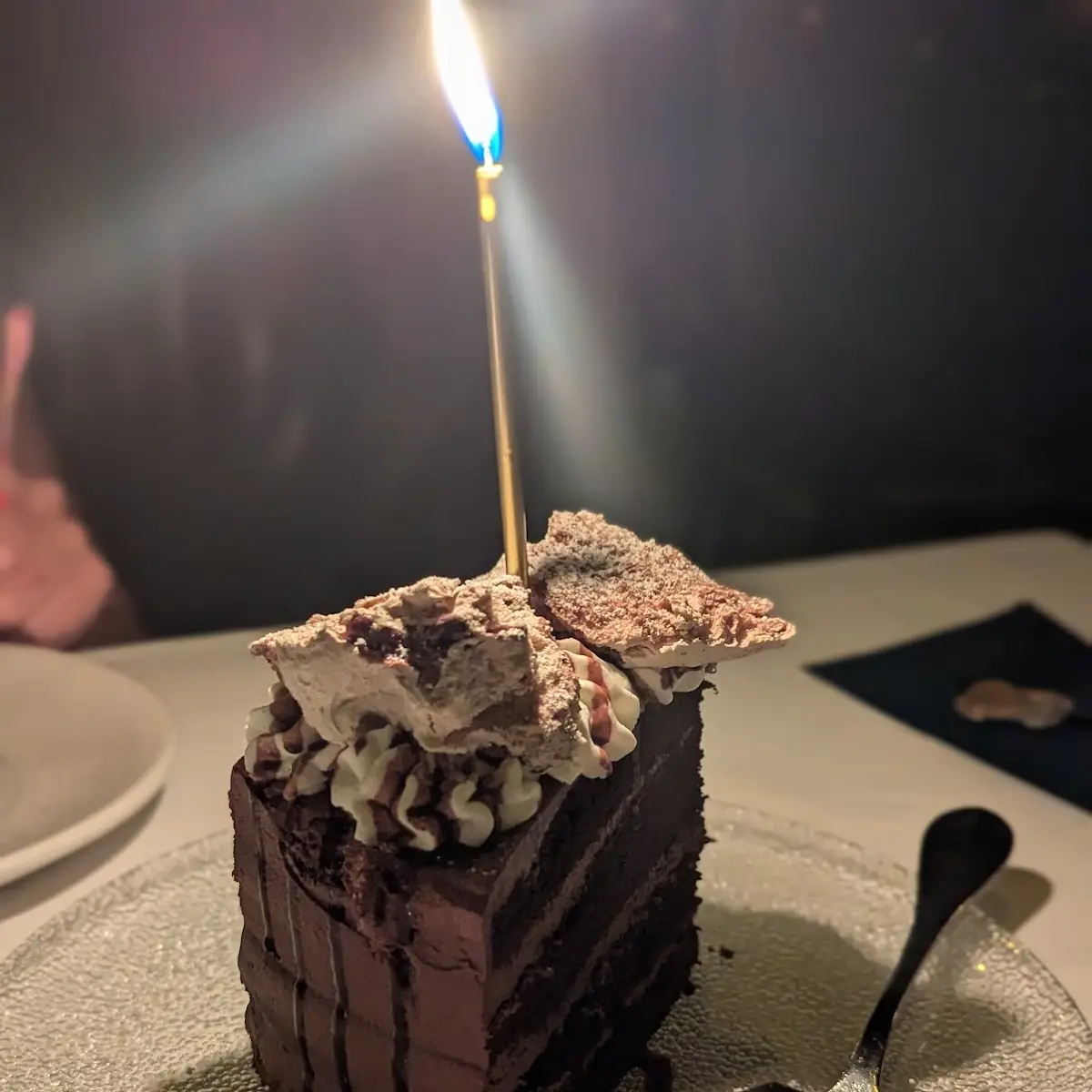 Chocolate Cake with Birthday Candle