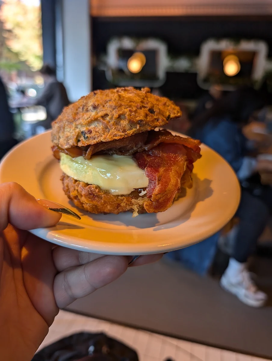 Bacon Egg & Cheese Biscuit with Sweet Pepper Jelly
