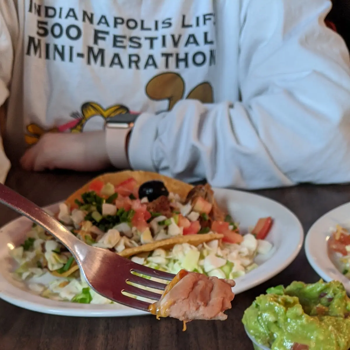 Taco Tostada and Cheese Enchilada