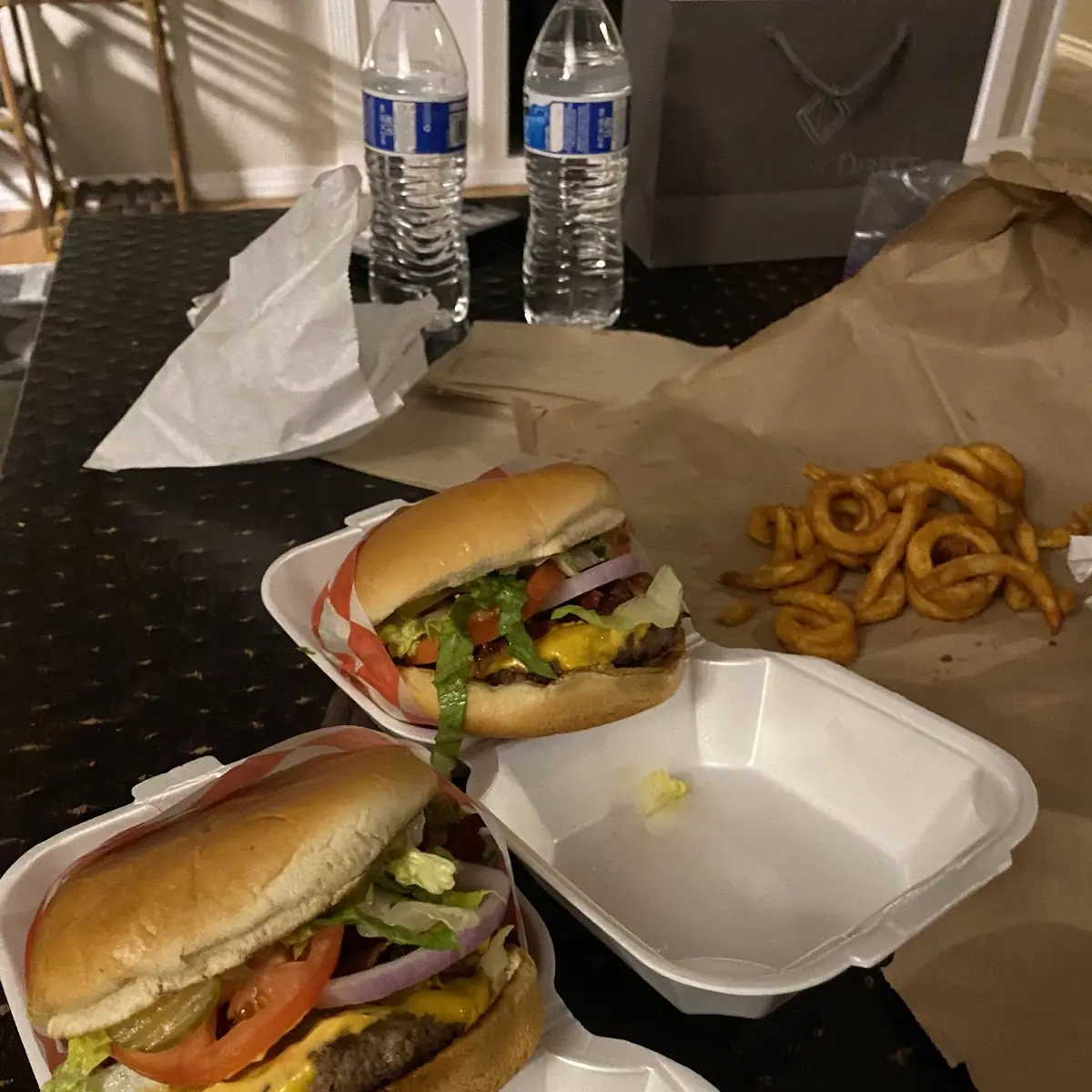 Double Cheeseburger and Fries