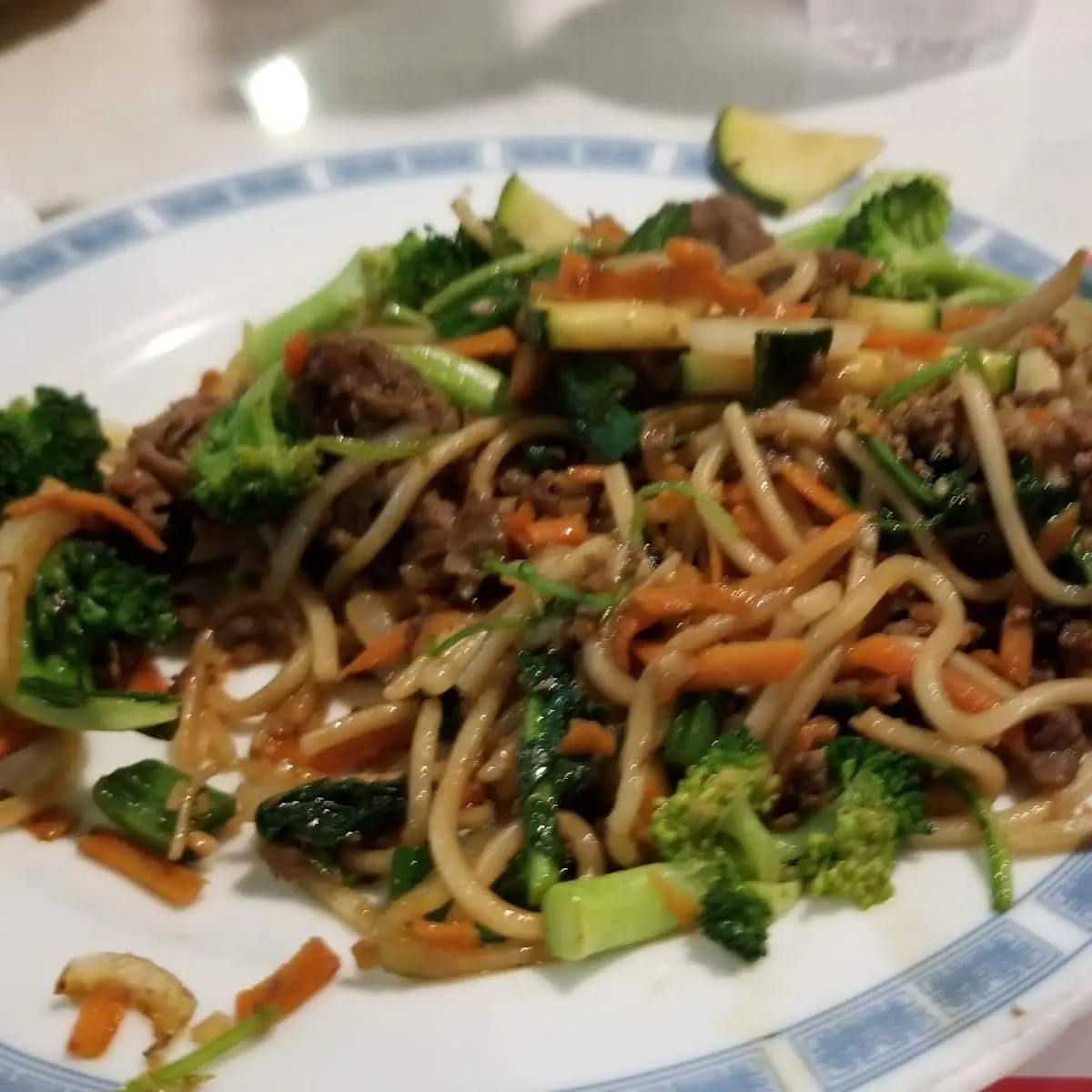 Mongolian Beef Chicken Lamb and Vegetables with Noodles