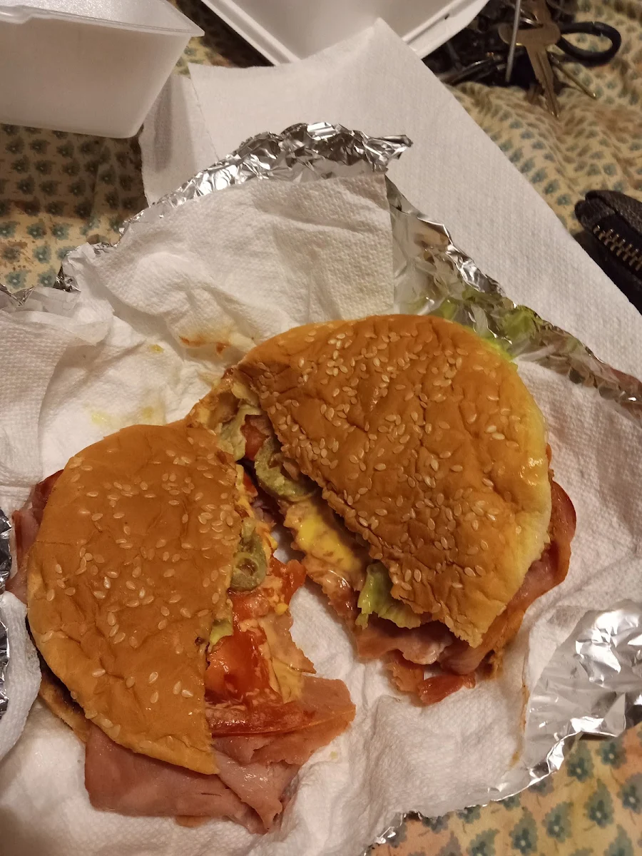 Hot Ham and Cheese Sandwich