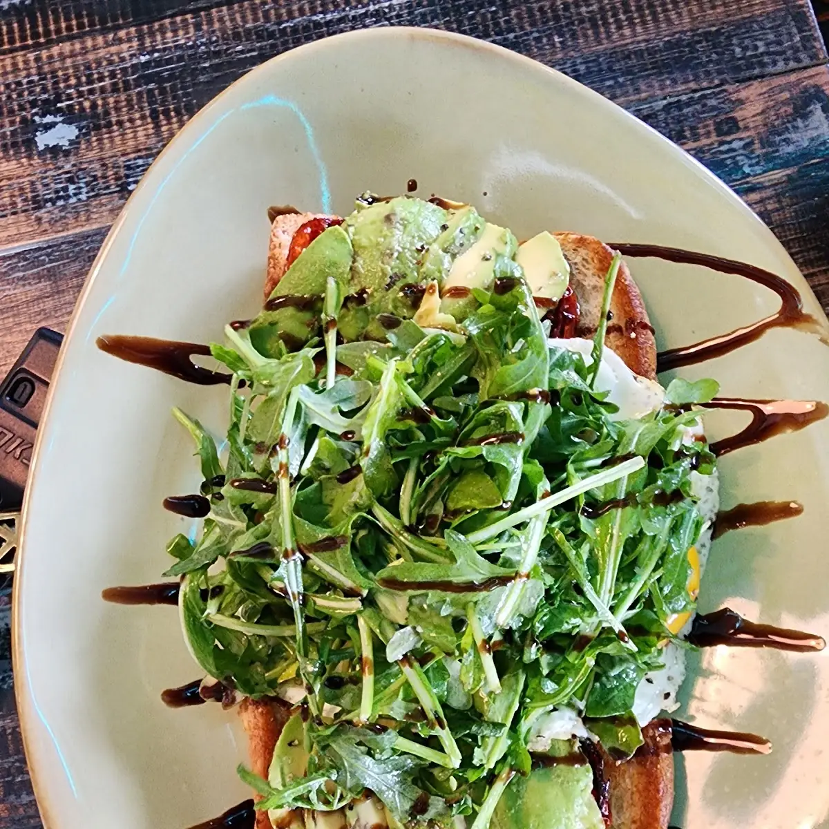 Avocado Toast with Arugula Salad