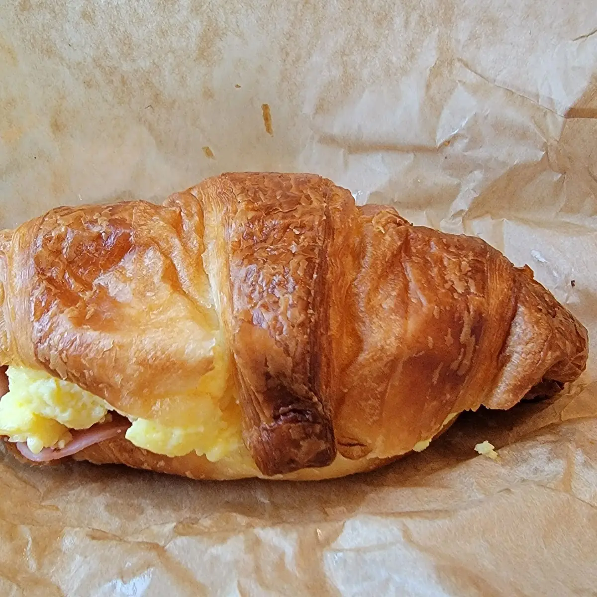 Ham Egg and Cheese Croissant