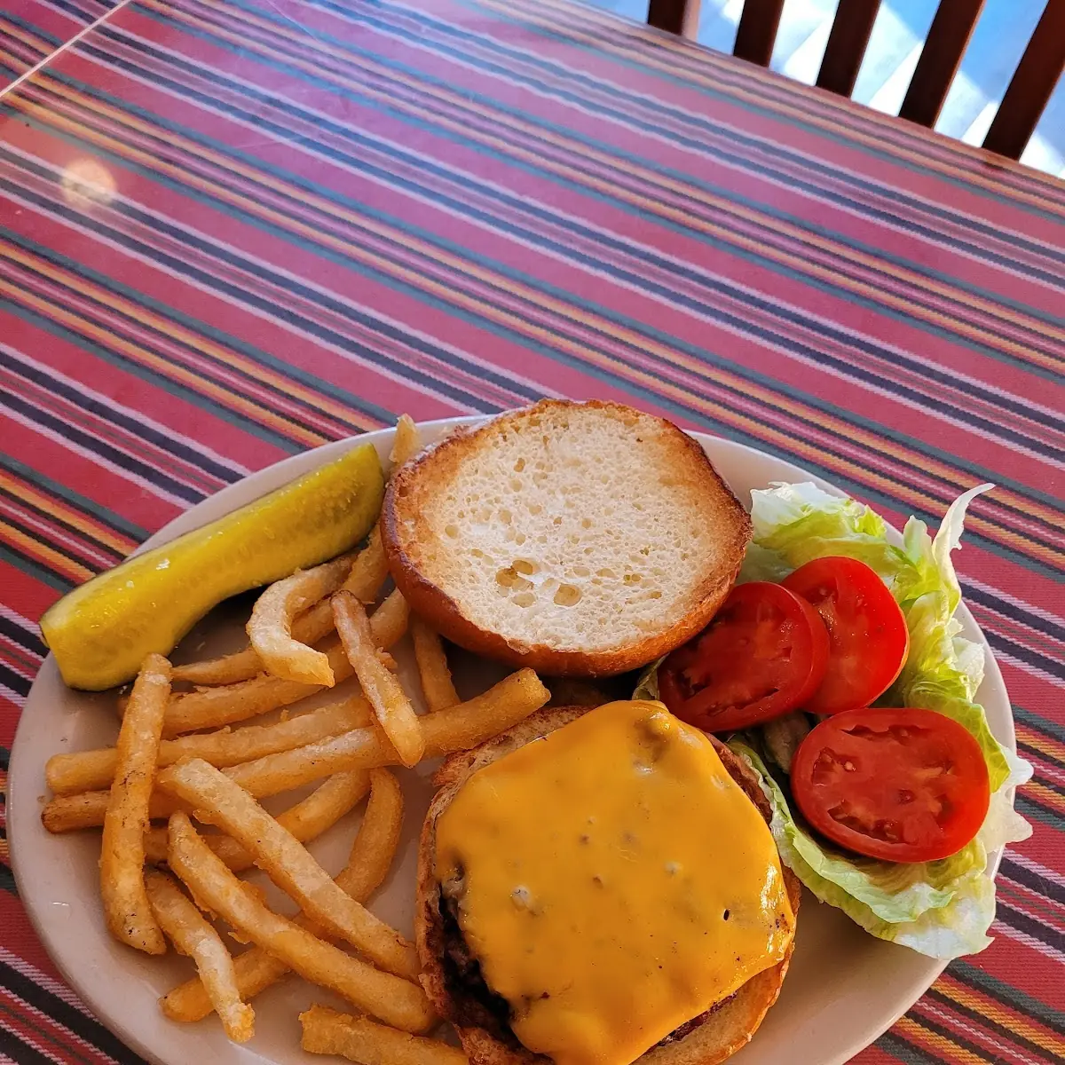 Cheese Burger and Fries