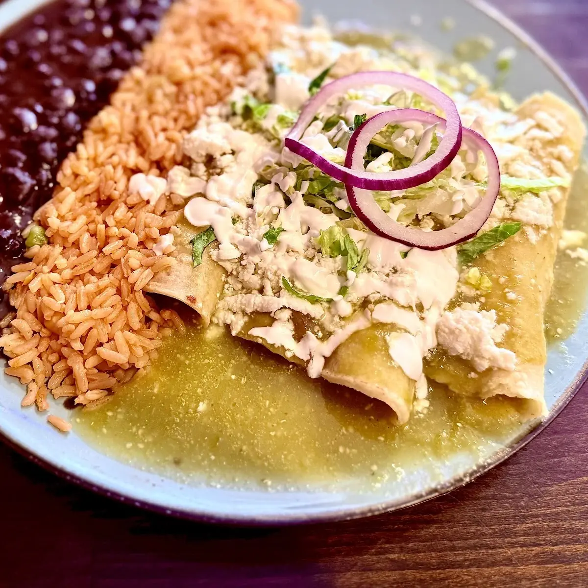 Enchiladas De Mole or Salsa Verde Roja with Chicken