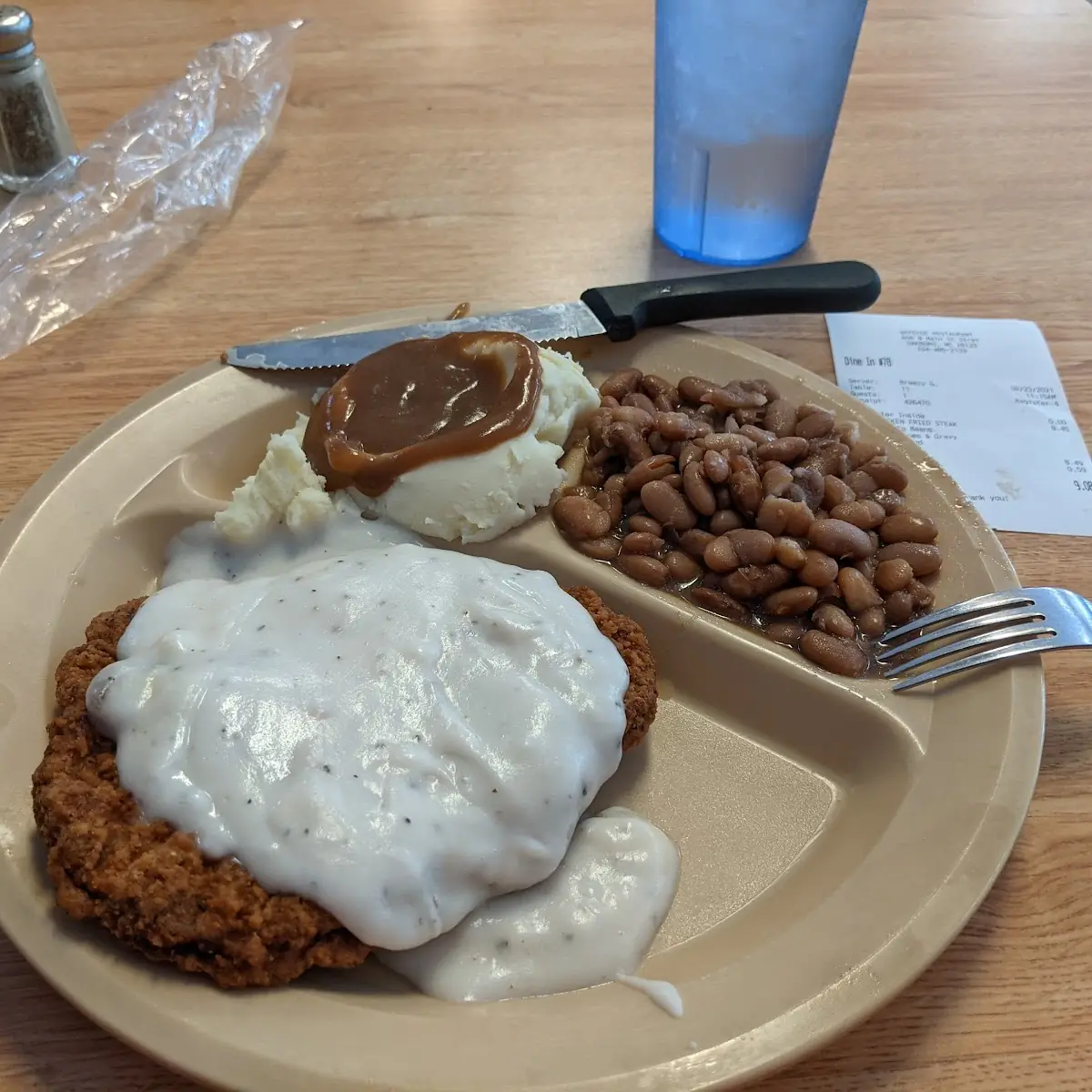 Chicken Fried Steak & White Gravy with 2 Sides
