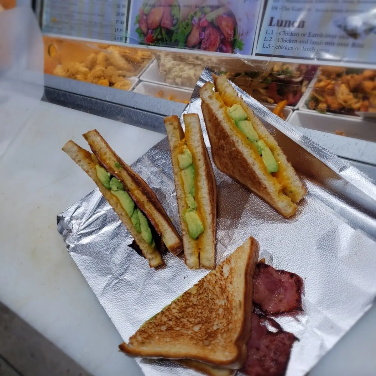 Grill Cheese with Turkey Bacon with Avocado
