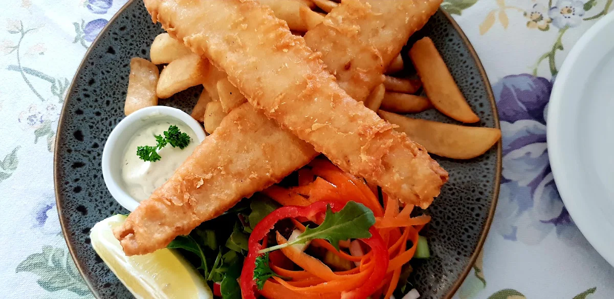 Fish & Chips Salad, Lady Lavender's Tea Room