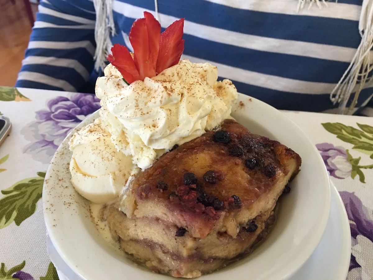 Raspberry & White Chocolate Bread & Butter Pudding