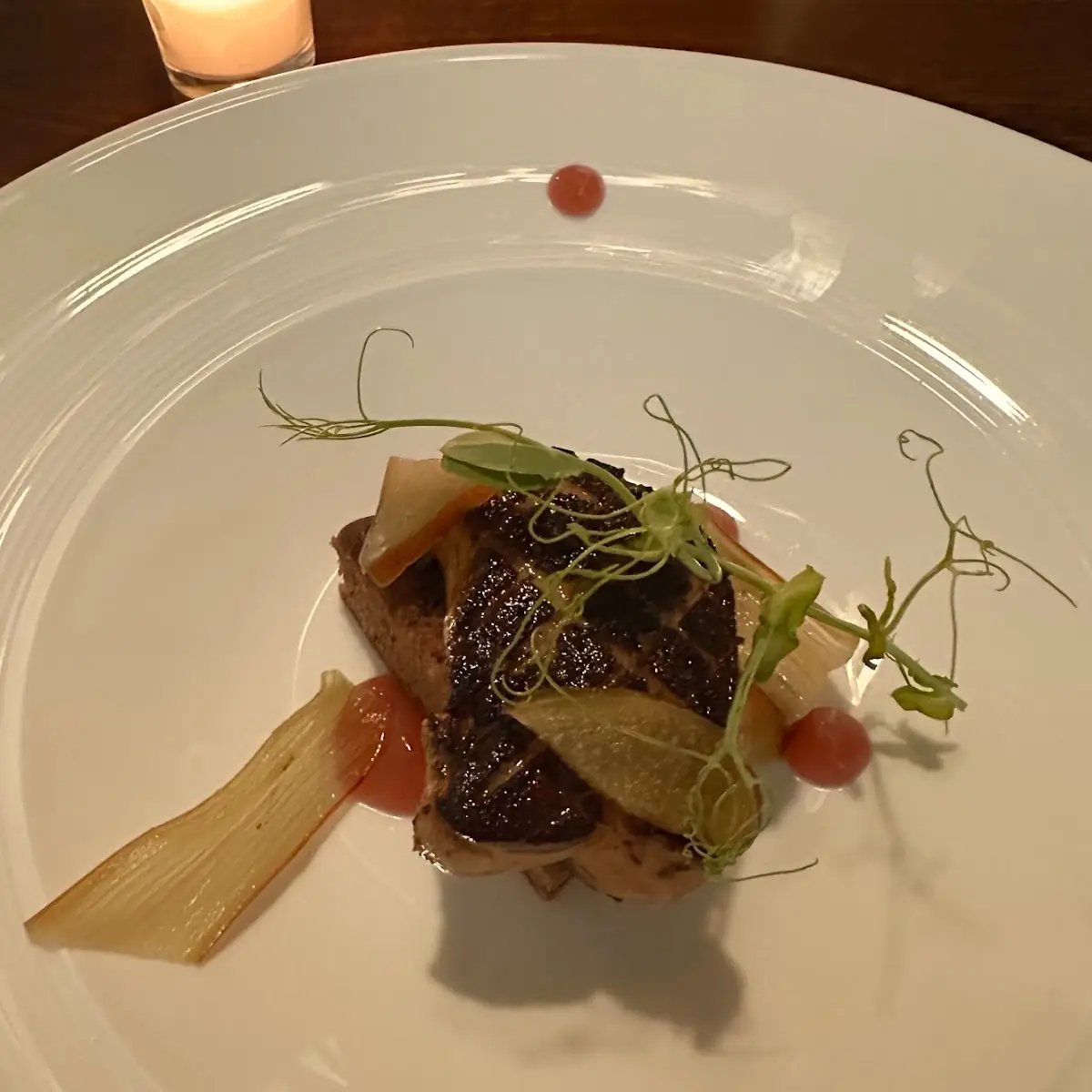 Seared Foie Grois over Date Cake