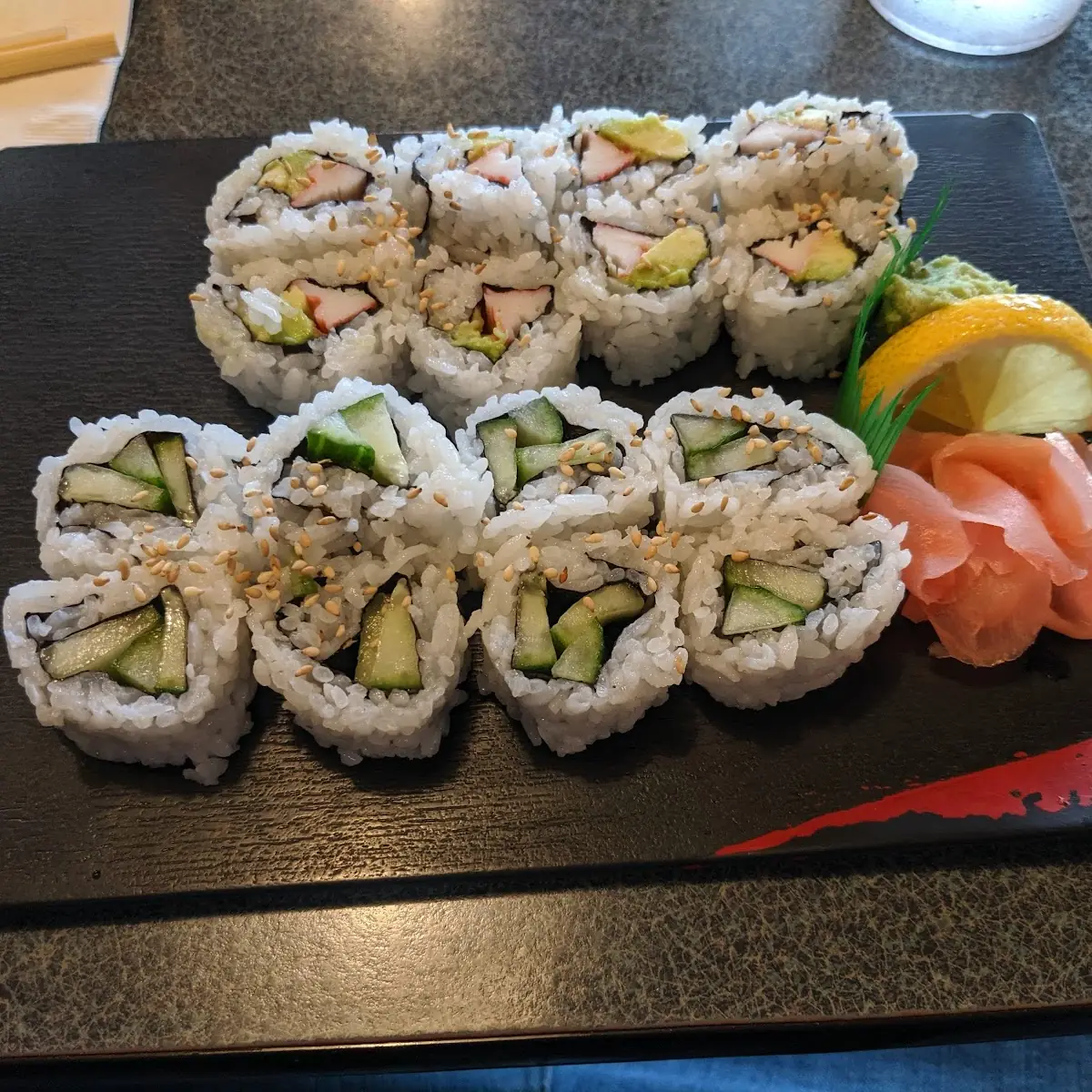 California Roll and Cucumber Roll